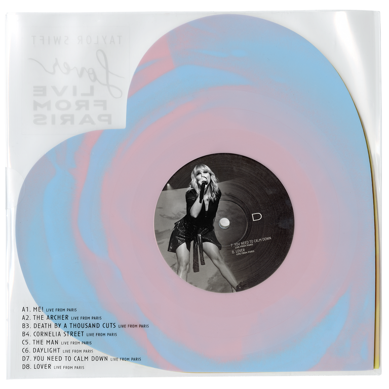 Taylor Swift - Lover (Live From Paris) Heart Shaped Vinyl