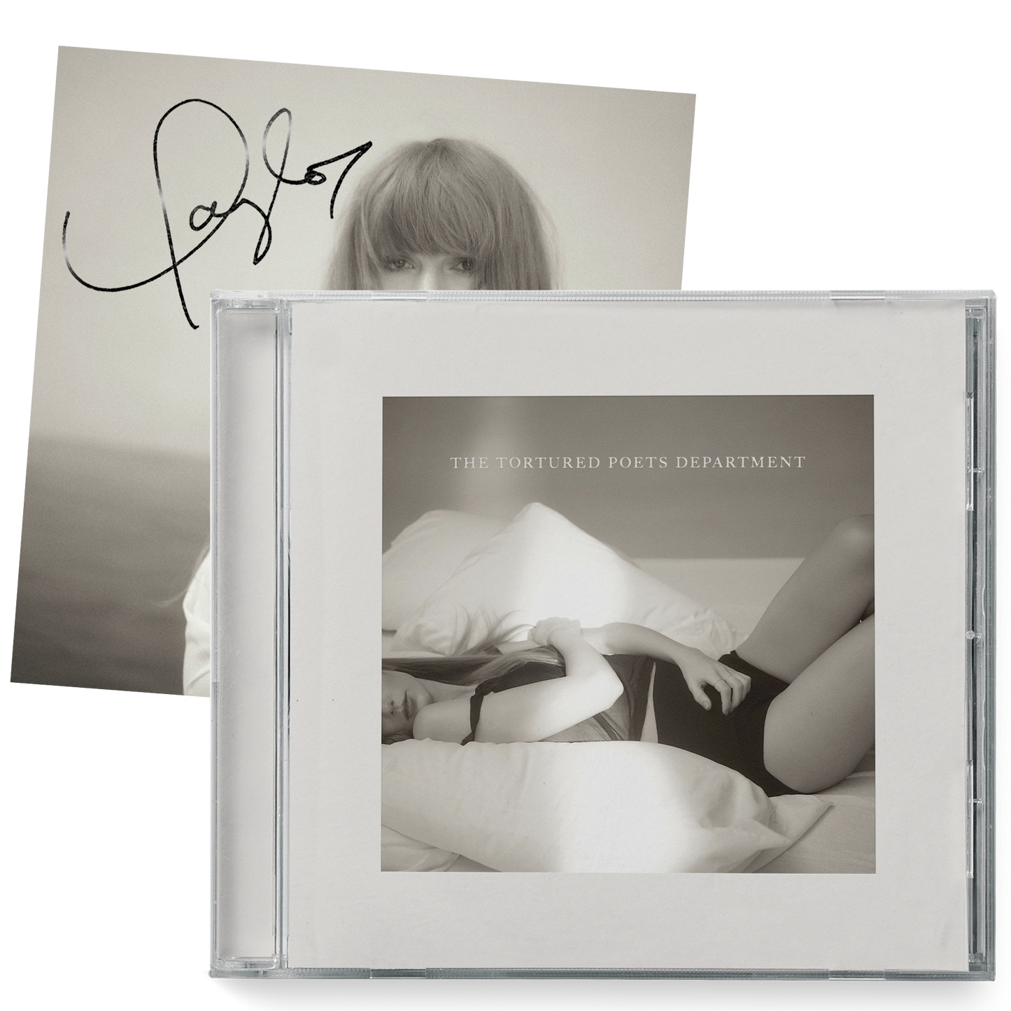 Taylor Swift - The Tortured Poets Department CD + Bonus Track "The Manuscript" with Hand Signed Photo